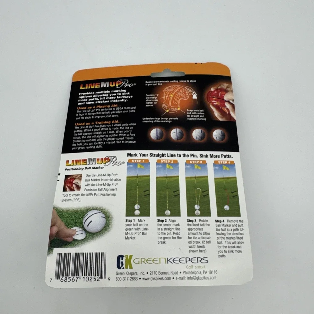 Greenkeepers Line M Up Pro Putt Positioning 1 Count Ball Lining Tool Golf